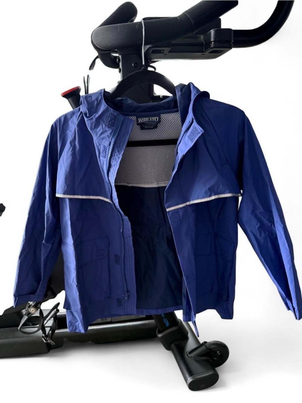 Lands' End Royal Blue Kids' Hooded Rain Jacket